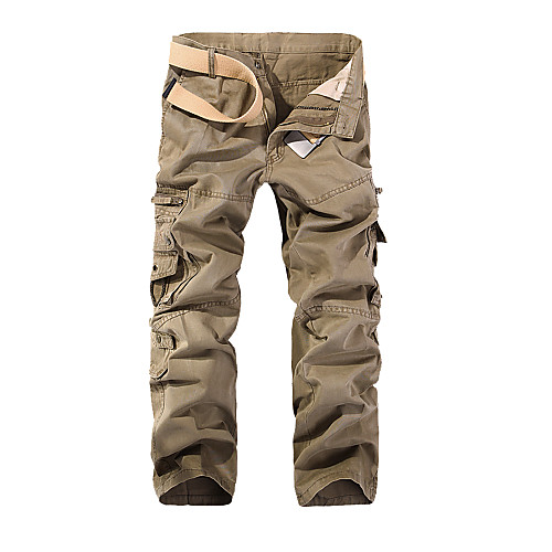 Men's Basic Cotton Loose Daily Tactical Cargo Pants Solid Colored Full Length Patchwork Black Army Green Khaki / Spring / Fall
Men's Basic Cotton Loose Daily Tactical Cargo Pants Solid Colored Full Length Patchwork Black Army Green Khaki / Spring / Fall