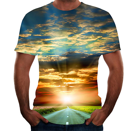 Men's T shirt Graphic Scenery Print Short Sleeve Daily Tops Streetwear Blue Red Orange
Men's T shirt Graphic Scenery Print Short Sleeve Daily Tops Streetwear Blue Red Orange