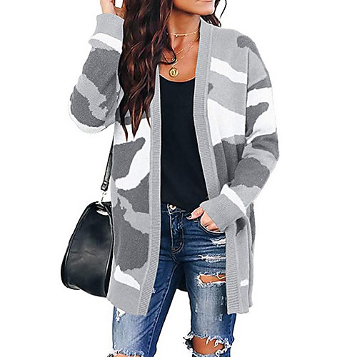 Women's Geometric Cardigan Long Sleeve Loose Sweater Cardigans V Neck Army Green Light gray Beige
Women's Geometric Cardigan Long Sleeve Loose Sweater Cardigans V Neck Army Green Light gray Beige