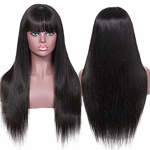 Remy Human Hair Wig Long Natural Straight With Bangs Natural Life Women New Arrival Capless Women's Natural Black 16 inch
Remy Human Hair Wig Long Natural Straight With Bangs Natural Life Women New Arrival Capless Women's Natural Black 16 inch
