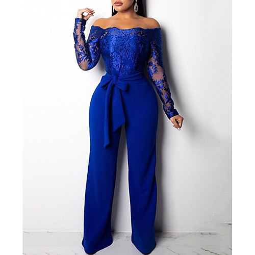 Jumpsuits Elegant Floral Engagement Formal Evening Dress Off Shoulder Long Sleeve Floor Length Lace Satin with Sash / Ribbon Embroidery 2021
Jumpsuits Elegant Floral Engagement Formal Evening Dress Off Shoulder Long Sleeve Floor Length Lace Satin with Sash / Ribbon Embroidery 2021