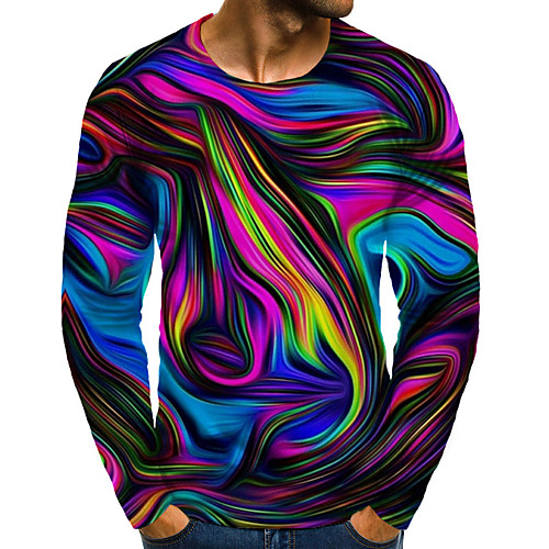 Men's T shirt Graphic Plus Size Print Long Sleeve Daily Tops Basic Exaggerated Rainbow
Men's T shirt Graphic Plus Size Print Long Sleeve Daily Tops Basic Exaggerated Rainbow