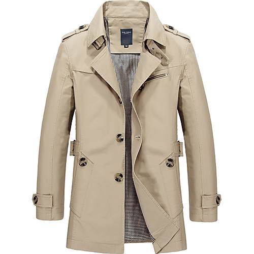 Men's Solid Colored Basic Fall & Winter Trench Coat Regular Daily Long Sleeve Polyester Coat Tops Black
Men's Solid Colored Basic Fall & Winter Trench Coat Regular Daily Long Sleeve Polyester Coat Tops Black