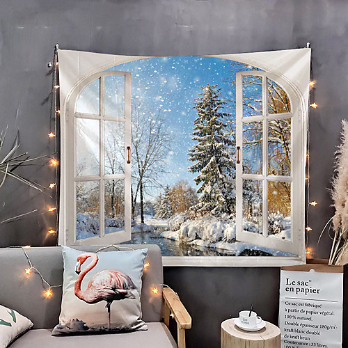 Window Landscape Wall Tapestry Art Decor Blanket Curtain Picnic Tablecloth Hanging Home Bedroom Living Room Dorm Decoration Polyester Winter Snow Tree
Window Landscape Wall Tapestry Art Decor Blanket Curtain Picnic Tablecloth Hanging Home Bedroom Living Room Dorm Decoration Polyester Winter Snow Tree