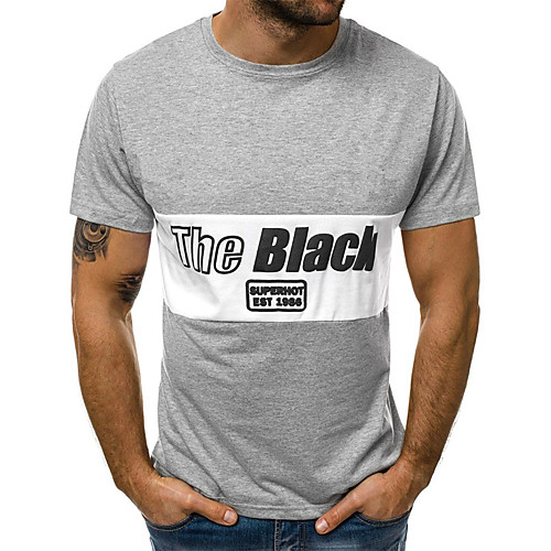 Men's T shirt Letter Short Sleeve Daily Tops Basic Black Light gray Dark Gray
Men's T shirt Letter Short Sleeve Daily Tops Basic Black Light gray Dark Gray