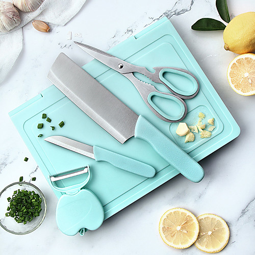 5Pcs Set Multifunctional Cutting Board Anti-mold Plastic Cutting Board Classification Multifunctional with Scissors Peeler Knife Portable Cutting Board
5Pcs Set Multifunctional Cutting Board Anti-mold Plastic Cutting Board Classification Multifunctional with Scissors Peeler Knife Portable Cutting Board