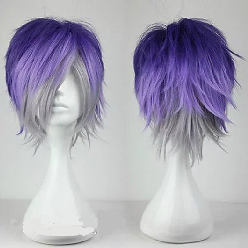 Cosplay Costume Wig Synthetic Wig Toupees Sakamaki Kanato Diabolik Lovers Curly Cosplay Layered Haircut Wig Short Purple / Grey Light Blue Synthetic Hair 10 inch Men's Synthetic Youth Blue Mixed Color
Cosplay Costume Wig Synthetic Wig Toupees Sakamaki Kanato Diabolik Lovers Curly Cosplay Layered Haircut Wig Short Purple / Grey Light Blue Synthetic Hair 10 inch Men's Synthetic Youth Blue Mixed Color