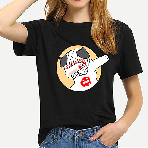 Women's T-shirt Graphic Prints Print Round Neck Tops 100% Cotton Basic Basic Top White Black Yellow
Women's T-shirt Graphic Prints Print Round Neck Tops 100% Cotton Basic Basic Top White Black Yellow