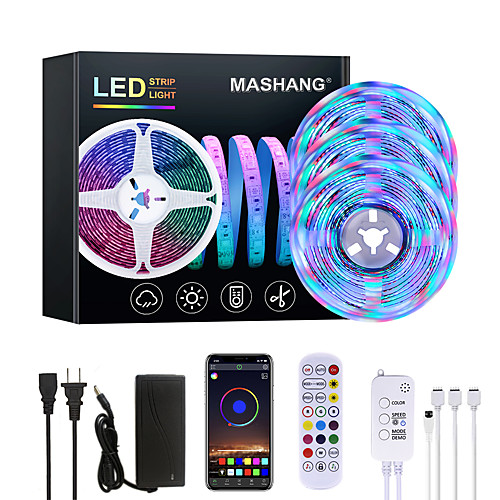Bright RGBW LED Strip Lights 15M Music Sync Smart LED Lights Tiktok Lights 3510LEDs SMD 2835 Color Changing with 24 keys Remote Bluetooth Controller for Home Bedroom TV Back Lights DIY Deco
Bright RGBW LED Strip Lights 15M Music Sync Smart LED Lights Tiktok Lights 3510LEDs SMD 2835 Color Changing with 24 keys Remote Bluetooth Controller for Home Bedroom TV Back Lights DIY Deco