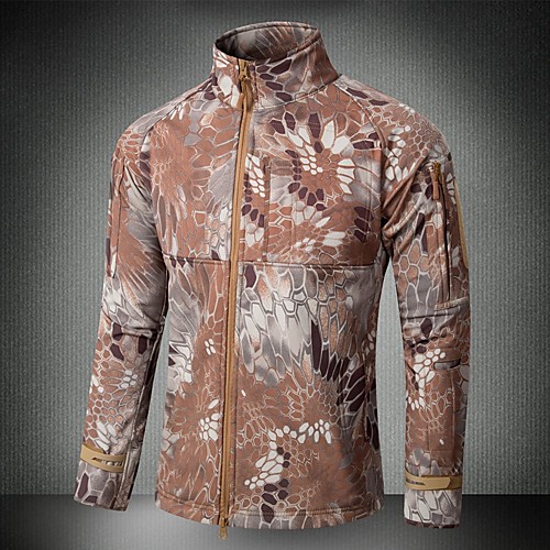 Men's Hiking Fleece Jacket Outdoor Thermal Warm Waterproof Windproof Protective Spring Fall Camo Coat Top Elastane Camping / Hiking Hunting Fishing Army Green Camouflage Khaki
Men's Hiking Fleece Jacket Outdoor Thermal Warm Waterproof Windproof Protective Spring Fall Camo Coat Top Elastane Camping / Hiking Hunting Fishing Army Green Camouflage Khaki