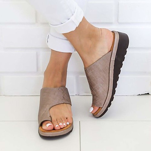 Women's Sandals Flat Sandals Comfort Shoes Bunion Sandals Summer Flat Heel Open Toe Casual Daily Solid Colored PU Leopard / Black / Purple
Women's Sandals Flat Sandals Comfort Shoes Bunion Sandals Summer Flat Heel Open Toe Casual Daily Solid Colored PU Leopard / Black / Purple