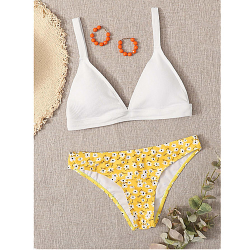 Women's Bikini Swimsuit Print Floral Purple Red Yellow Swimwear Padded Bathing Suits
Women's Bikini Swimsuit Print Floral Purple Red Yellow Swimwear Padded Bathing Suits
