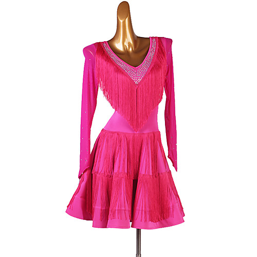 Latin Dance Dress Tassel Split Joint Women's Training Long Sleeve High Spandex
Latin Dance Dress Tassel Split Joint Women's Training Long Sleeve High Spandex