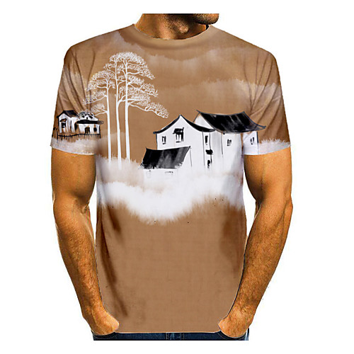 Men's Graphic T-shirt Print Short Sleeve Daily Tops Basic Chinoiserie Round Neck Brown
Men's Graphic T-shirt Print Short Sleeve Daily Tops Basic Chinoiserie Round Neck Brown