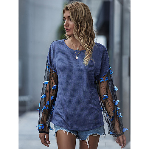 Women's Mesh Butterfly Hollow Out Solid Colored Pullover Long Sleeve Loose Sweater Cardigans Crew Neck Round Neck Fall Winter Black Purple Yellow
Women's Mesh Butterfly Hollow Out Solid Colored Pullover Long Sleeve Loose Sweater Cardigans Crew Neck Round Neck Fall Winter Black Purple Yellow