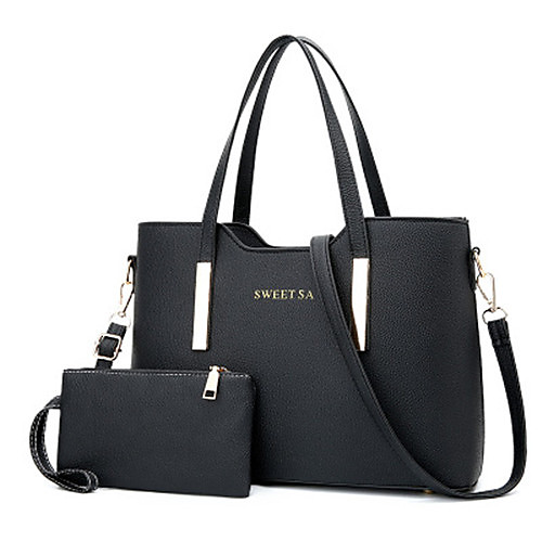 Women's Bags PU Leather Bag Set 2 Pieces Purse Set Zipper Chain Solid Color Daily Bag Sets Handbags Wine Black Dusty Rose Khaki
Women's Bags PU Leather Bag Set 2 Pieces Purse Set Zipper Chain Solid Color Daily Bag Sets Handbags Wine Black Dusty Rose Khaki