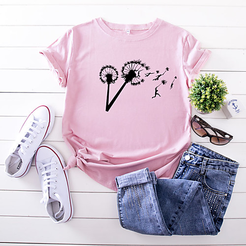 Women's T shirt Scenery Print Round Neck Tops 100% Cotton Basic Basic Top White Yellow Blushing Pink
Women's T shirt Scenery Print Round Neck Tops 100% Cotton Basic Basic Top White Yellow Blushing Pink