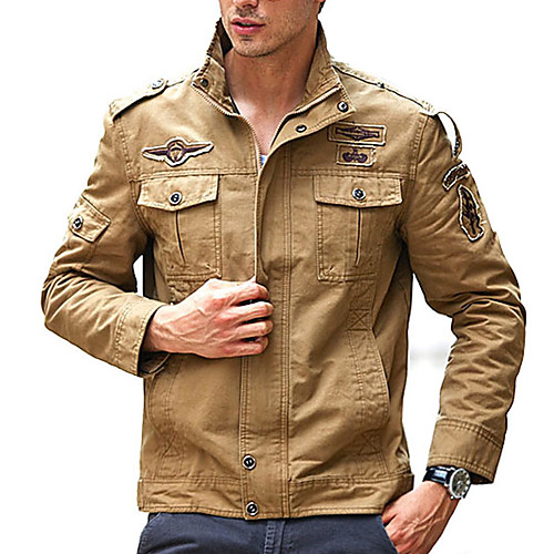 Men's Hiking Jacket Military Tactical Jacket Outdoor Solid Color Thermal Warm Windproof Multi-Pockets Lightweight Jacket Top Cotton Hunting Fishing Climbing Black Army Green Khaki / Breathable
Men's Hiking Jacket Military Tactical Jacket Outdoor Solid Color Thermal Warm Windproof Multi-Pockets Lightweight Jacket Top Cotton Hunting Fishing Climbing Black Army Green Khaki / Breathable
