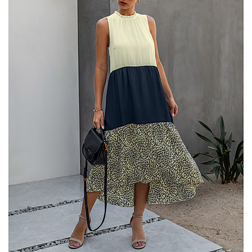 Women's Shift Dress Midi Dress Black Dusty Blue Sleeveless Leopard Print Summer Round Neck Casual 2021 S M L XL XXL
Women's Shift Dress Midi Dress Black Dusty Blue Sleeveless Leopard Print Summer Round Neck Casual 2021 S M L XL XXL