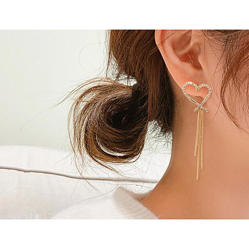 Women's Drop Earrings Tassel Fringe Heart Love Vintage Classic Earrings Jewelry Gold For Gift Daily 1 Pair
Women's Drop Earrings Tassel Fringe Heart Love Vintage Classic Earrings Jewelry Gold For Gift Daily 1 Pair
