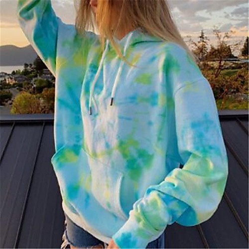 Women's Pullover Hoodie Sweatshirt Tie Dye Daily Basic Hoodies Sweatshirts Blue Blushing Pink Green
Women's Pullover Hoodie Sweatshirt Tie Dye Daily Basic Hoodies Sweatshirts Blue Blushing Pink Green