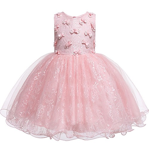 Princess / Ball Gown Knee Length Wedding / Party Flower Girl Dresses - Tulle Sleeveless Jewel Neck with Bow(s) / Appliques
Princess / Ball Gown Knee Length Wedding / Party Flower Girl Dresses - Tulle Sleeveless Jewel Neck with Bow(s) / Appliques