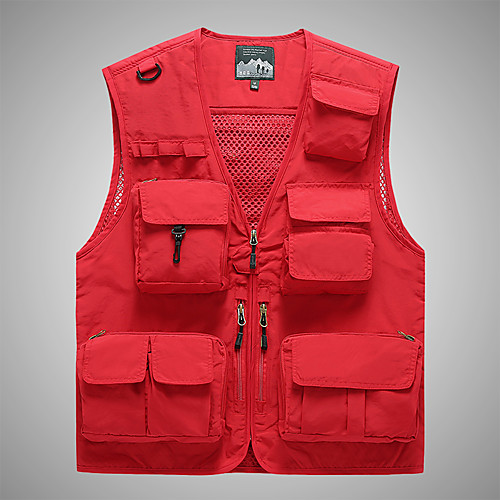 Men's Hiking Vest / Gilet Fishing Vest Outdoor Solid Color Lightweight Windproof Breathable Quick Dry Top Hunting Fishing Climbing Black Red Army Green Orange Khaki
Men's Hiking Vest / Gilet Fishing Vest Outdoor Solid Color Lightweight Windproof Breathable Quick Dry Top Hunting Fishing Climbing Black Red Army Green Orange Khaki