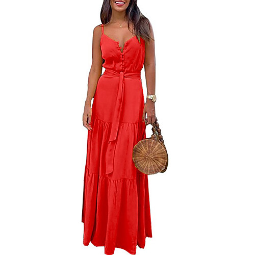 Women's Chiffon Dress Maxi long Dress Blue Red Yellow Green Sleeveless Solid Color Summer V Neck Casual Sexy 2021 S M L XL XXL 3XL
Women's Chiffon Dress Maxi long Dress Blue Red Yellow Green Sleeveless Solid Color Summer V Neck Casual Sexy 2021 S M L XL XXL 3XL