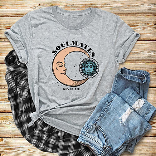 Women's T shirt Graphic Text Graphic Prints Print Round Neck Tops 100% Cotton Basic Basic Top White Purple Red
Women's T shirt Graphic Text Graphic Prints Print Round Neck Tops 100% Cotton Basic Basic Top White Purple Red