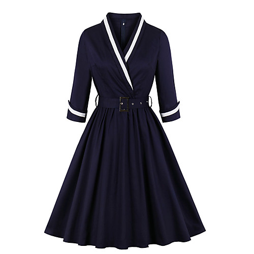 Women's Swing Dress Knee Length Dress Blue Wine Half Sleeve Print Zipper Patchwork Fall V Neck Hot Vintage Cotton 2021 S M L XL XXL 3XL 4XL
Women's Swing Dress Knee Length Dress Blue Wine Half Sleeve Print Zipper Patchwork Fall V Neck Hot Vintage Cotton 2021 S M L XL XXL 3XL 4XL