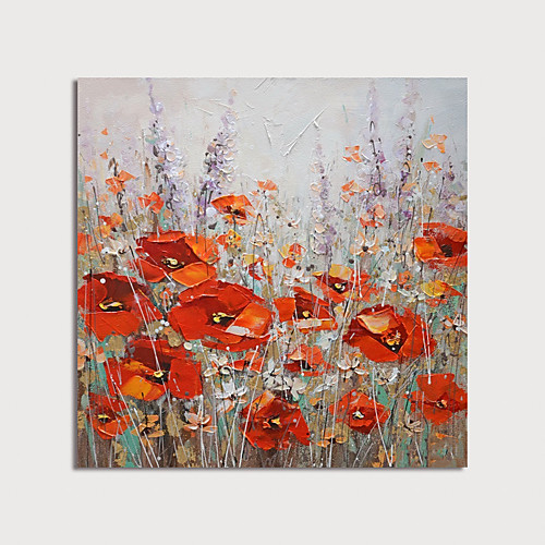 Oil Painting Hand Painted Square Abstract Floral / Botanical Modern Stretched Canvas
Oil Painting Hand Painted Square Abstract Floral / Botanical Modern Stretched Canvas