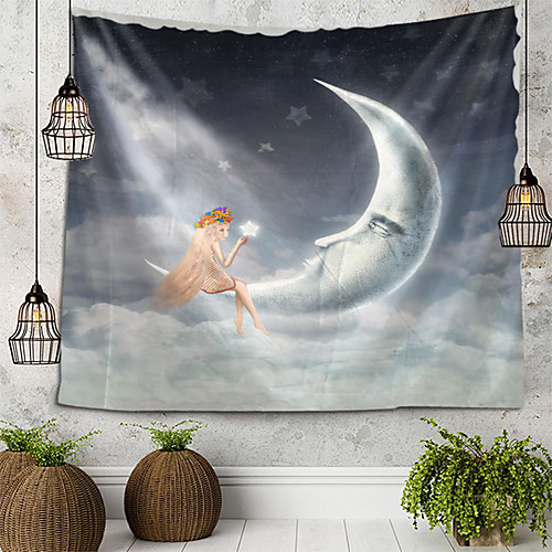 Angel On The Moon Tapestry Wall Hanging Tapestries Wall Blanket Wall Art Wall Decor Landscape Painting Tapestry Wall Decor
Angel On The Moon Tapestry Wall Hanging Tapestries Wall Blanket Wall Art Wall Decor Landscape Painting Tapestry Wall Decor