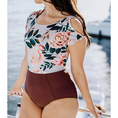 Women's Lady One Piece Swimsuit Floral Print Normal Halter Neck Swimwear Bathing Suits Rainbow / Padded Bras
Women's Lady One Piece Swimsuit Floral Print Normal Halter Neck Swimwear Bathing Suits Rainbow / Padded Bras