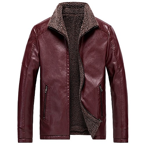 Men's Solid Colored Fall & Winter Jacket Regular Daily Long Sleeve Faux Leather Coat Tops Black
Men's Solid Colored Fall & Winter Jacket Regular Daily Long Sleeve Faux Leather Coat Tops Black
