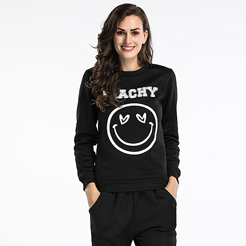 Women's Sweatshirt Pullover Black White Artistic Style Oversized Crew Neck Fleece Cotton Cute Letter Printed Sport Athleisure Sweatshirt Top Long Sleeve Warm Soft Comfortable Everyday Use Causal
Women's Sweatshirt Pullover Black White Artistic Style Oversized Crew Neck Fleece Cotton Cute Letter Printed Sport Athleisure Sweatshirt Top Long Sleeve Warm Soft Comfortable Everyday Use Causal