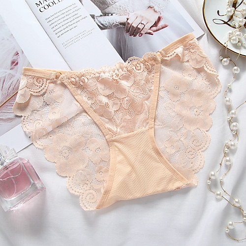 Women's 1 Piece Mesh / Lace Brief - Normal Low Waist White Black Purple One-Size
Women's 1 Piece Mesh / Lace Brief - Normal Low Waist White Black Purple One-Size