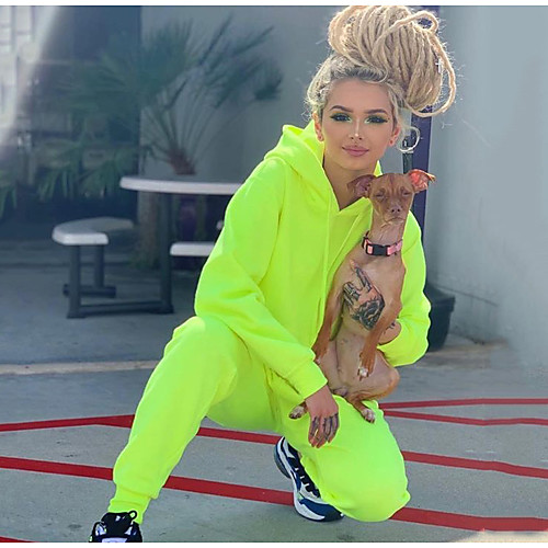 Women's 2 Piece Tracksuit Sweatsuit Jogging Suit Street Casual Long Sleeve 2pcs Winter Elastane Breathable Soft Fitness Gym Workout Performance Running Training Sportswear Solid Colored Outfit Set
Women's 2 Piece Tracksuit Sweatsuit Jogging Suit Street Casual Long Sleeve 2pcs Winter Elastane Breathable Soft Fitness Gym Workout Performance Running Training Sportswear Solid Colored Outfit Set