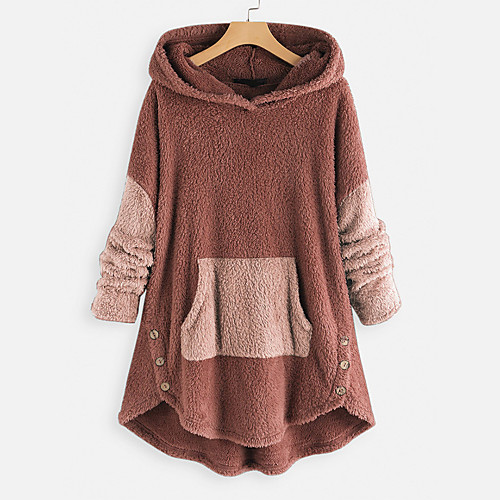 Women's Pullover Hoodie Sweatshirt Teddy Coat Solid Color Plain Front Pocket Daily non-printing Basic Hoodies Sweatshirts Blushing Pink Brown Gray
Women's Pullover Hoodie Sweatshirt Teddy Coat Solid Color Plain Front Pocket Daily non-printing Basic Hoodies Sweatshirts Blushing Pink Brown Gray