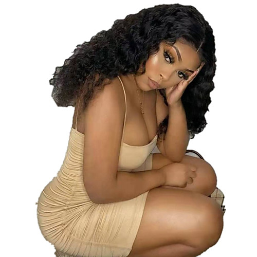 Human Hair Lace Front Wig Free Part style Indian Hair Water Wave Black Wig 130% Density Classic Women Fashion Women's Medium Length Human Hair Lace Wig Clytie
Human Hair Lace Front Wig Free Part style Indian Hair Water Wave Black Wig 130% Density Classic Women Fashion Women's Medium Length Human Hair Lace Wig Clytie