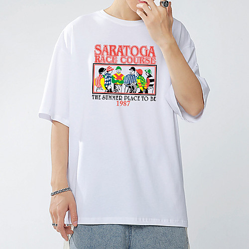 Men's Tee / T-shirt Black White Oversized Streetwear Crew Neck Letter Printed Cool Sport Athleisure T Shirt Top Half Sleeve Breathable Soft Comfortable Everyday Use Exercising General Use
Men's Tee / T-shirt Black White Oversized Streetwear Crew Neck Letter Printed Cool Sport Athleisure T Shirt Top Half Sleeve Breathable Soft Comfortable Everyday Use Exercising General Use
