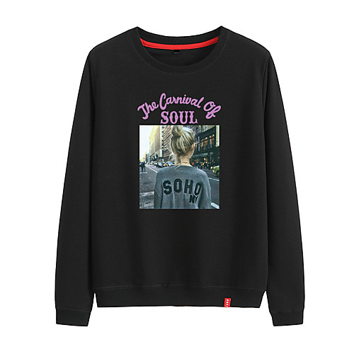 Women's Sweatshirt Pullover Black White Pink Photo Person Cute Letter Printed Sport Athleisure Sweatshirt Top Long Sleeve Warm Soft Comfortable Everyday Use Causal Exercising General Use / Winter
Women's Sweatshirt Pullover Black White Pink Photo Person Cute Letter Printed Sport Athleisure Sweatshirt Top Long Sleeve Warm Soft Comfortable Everyday Use Causal Exercising General Use / Winter