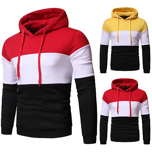 Men's Pullover Hoodie Sweatshirt Color Block Hooded Daily non-printing Casual Hoodies Sweatshirts Red Yellow
Men's Pullover Hoodie Sweatshirt Color Block Hooded Daily non-printing Casual Hoodies Sweatshirts Red Yellow