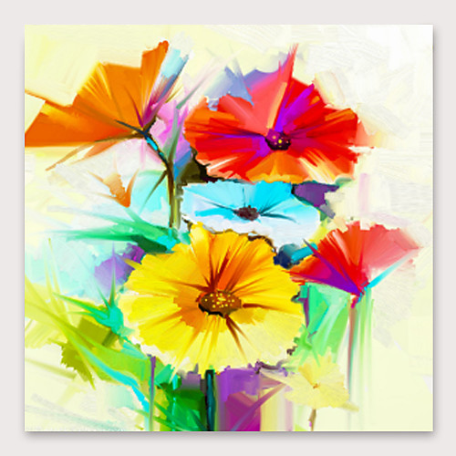 Oil Painting Hand Painted Square Abstract Floral / Botanical Modern Stretched Canvas
Oil Painting Hand Painted Square Abstract Floral / Botanical Modern Stretched Canvas