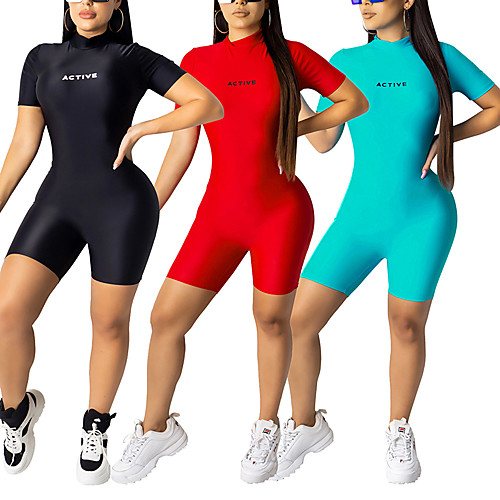 Women's Workout Jumpsuit Zipper Fashion Black Red Blue Ice Silk Yoga Fitness Gym Workout Bodysuit Short Sleeve Sport Activewear Tummy Control Butt Lift Breathable Quick Dry Stretchy
Women's Workout Jumpsuit Zipper Fashion Black Red Blue Ice Silk Yoga Fitness Gym Workout Bodysuit Short Sleeve Sport Activewear Tummy Control Butt Lift Breathable Quick Dry Stretchy