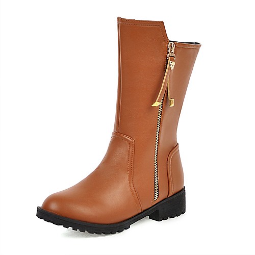 Women's Boots Wedge Heel Round Toe Mid Calf Boots Casual Daily PU Solid Colored Black Brown Gray / Mid-Calf Boots
Women's Boots Wedge Heel Round Toe Mid Calf Boots Casual Daily PU Solid Colored Black Brown Gray / Mid-Calf Boots
