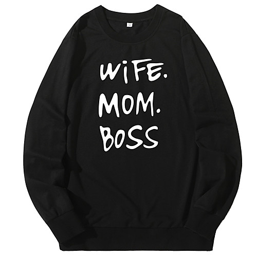 Women's Sweatshirt Pullover Artistic Style Crew Neck Letter Printed Sport Athleisure Sweatshirt Long Sleeve Warm Soft Oversized Comfortable Everyday Use Causal Exercising General Use / Winter
Women's Sweatshirt Pullover Artistic Style Crew Neck Letter Printed Sport Athleisure Sweatshirt Long Sleeve Warm Soft Oversized Comfortable Everyday Use Causal Exercising General Use / Winter