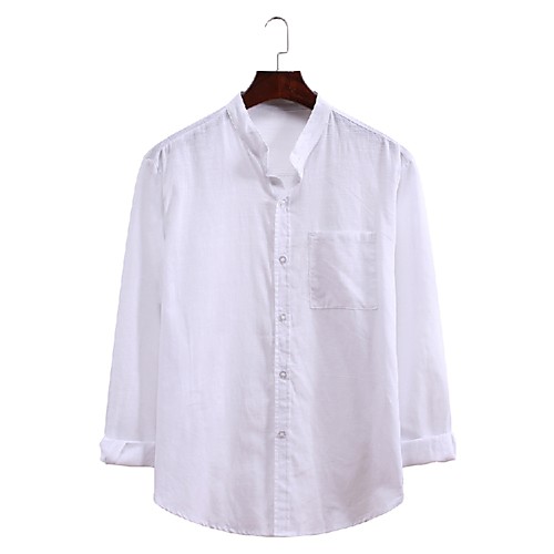 Men's Shirt Solid Colored Long Sleeve Daily Tops White Black Army Green
Men's Shirt Solid Colored Long Sleeve Daily Tops White Black Army Green
