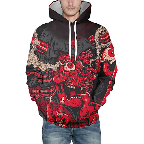 Men's Pullover Hoodie Sweatshirt Graphic Skull Halloween Daily Going out Casual Hoodies Sweatshirts Red
Men's Pullover Hoodie Sweatshirt Graphic Skull Halloween Daily Going out Casual Hoodies Sweatshirts Red