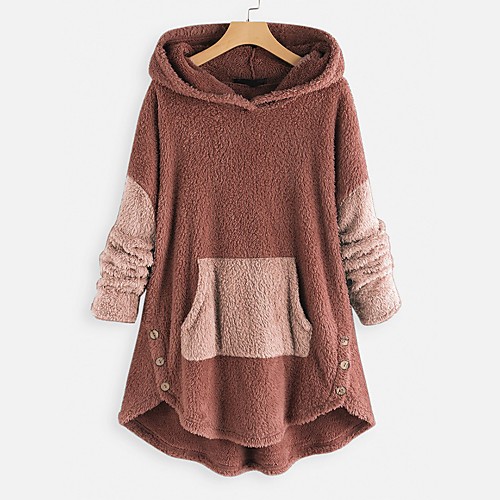 Women's Pullover Hoodie Sweatshirt Teddy Coat Solid Colored Plain Basic Hoodies Sweatshirts Oversized Blushing Pink Green Brown
Women's Pullover Hoodie Sweatshirt Teddy Coat Solid Colored Plain Basic Hoodies Sweatshirts Oversized Blushing Pink Green Brown