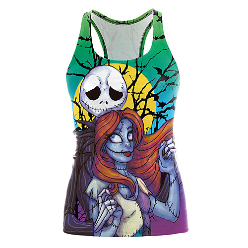 Women's Halloween Tank Top Portrait Print U Neck Tops Punk & Gothic Halloween Basic Top Green
Women's Halloween Tank Top Portrait Print U Neck Tops Punk & Gothic Halloween Basic Top Green